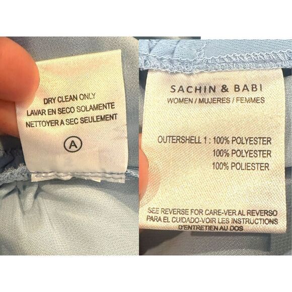 Sachin & Babi $495 Naomi Midi Dress NWT Size 4 Blue Halter Asymmetrical - Picture 10 of 10